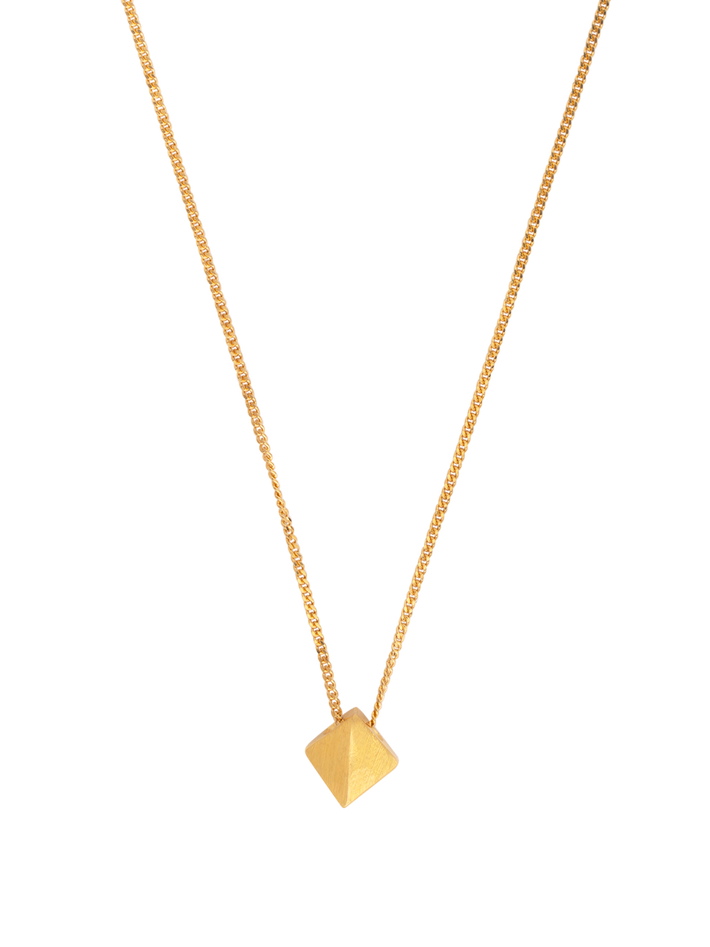 Geo-necklace in gold plated silver