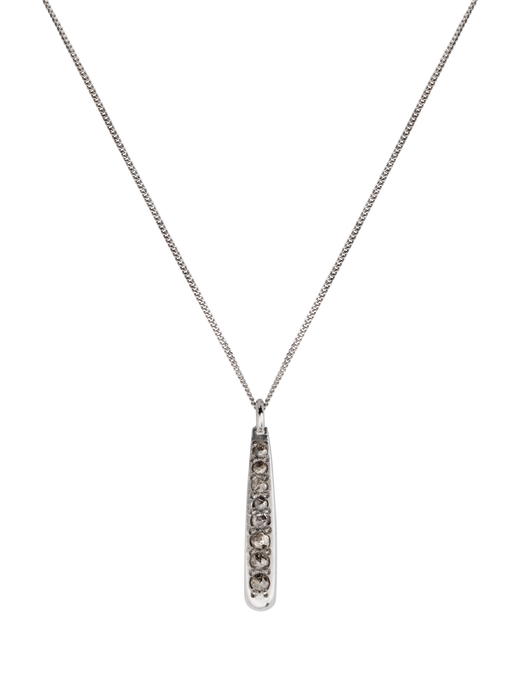 White gold drop necklace with rose cut diamonds photo