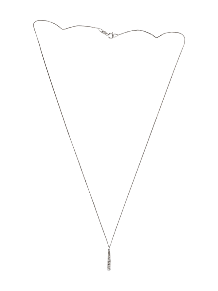 White gold drop necklace with rose cut diamonds