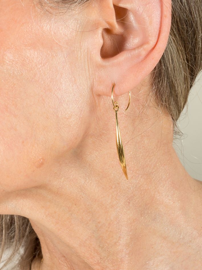 Golden tusk earrings