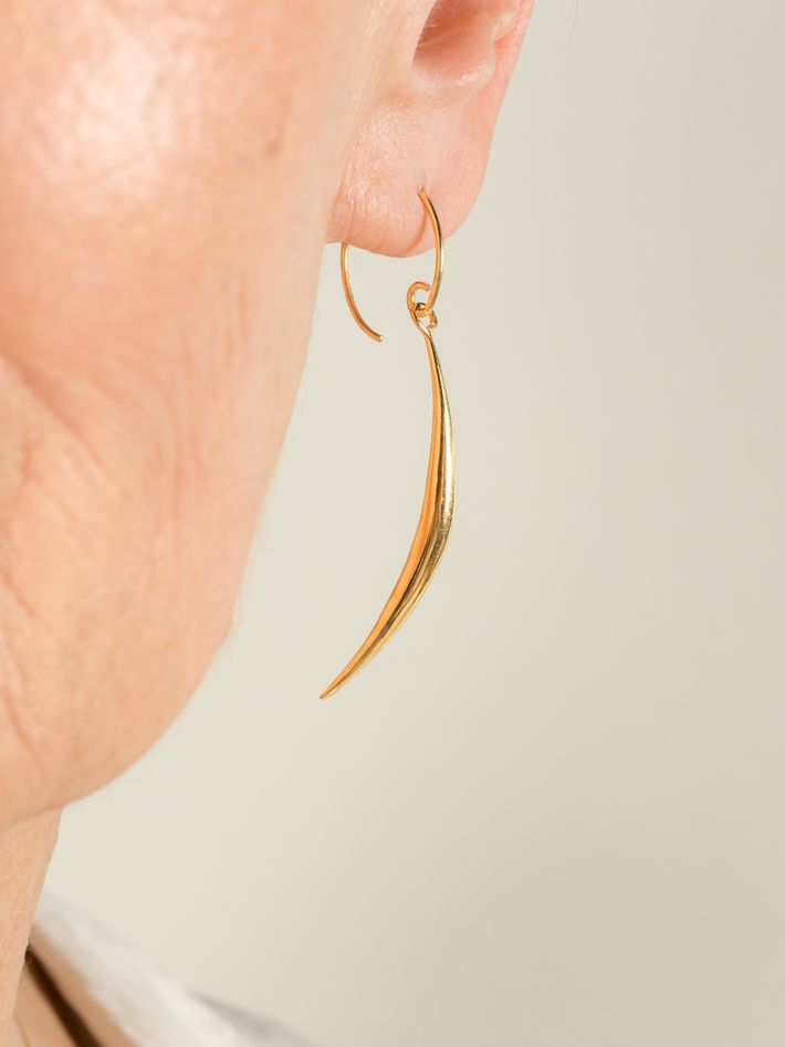 Golden tusk earrings