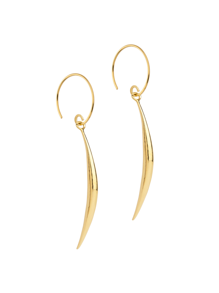 Golden tusk earrings