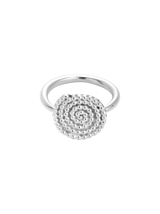 Granulated spiral disc ring photo