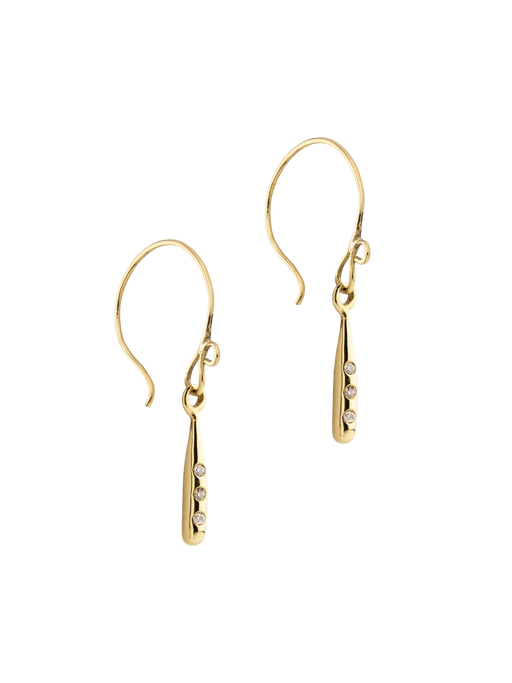 Gold skittle drop earrings photo