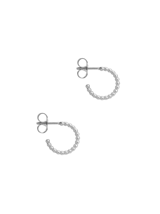 Bobbly hoops in sterling silver photo
