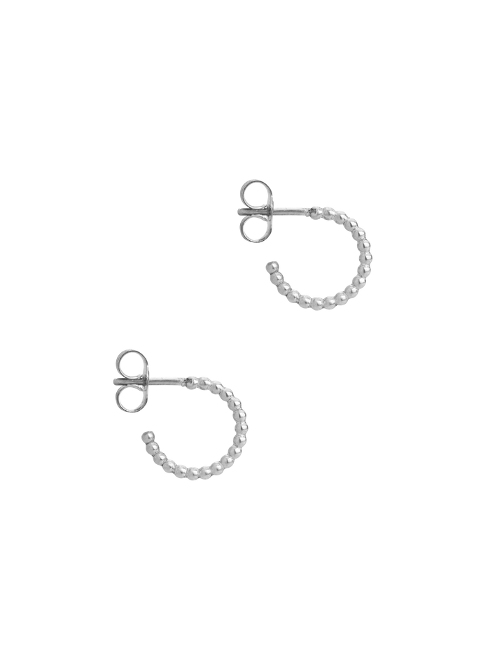 Bobbly hoops in sterling silver
