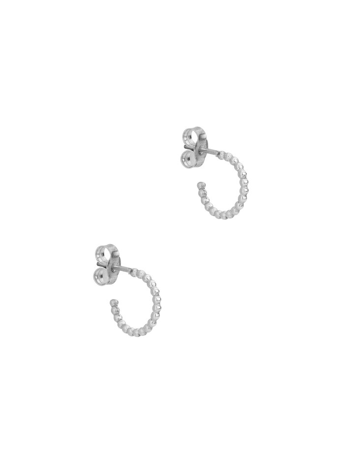 Bobbly hoops in sterling silver
