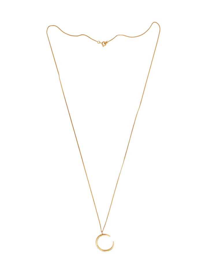 Crescent necklace in gold plated silver