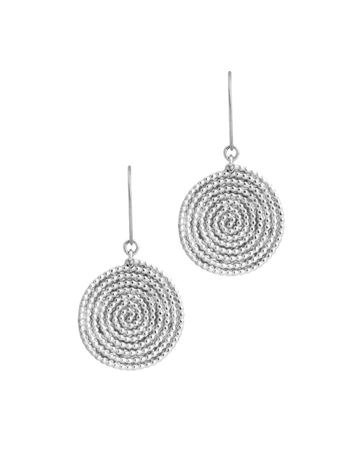 Granulated large spiral earrings photo