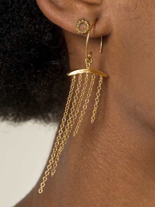Chain cascading earrings photo