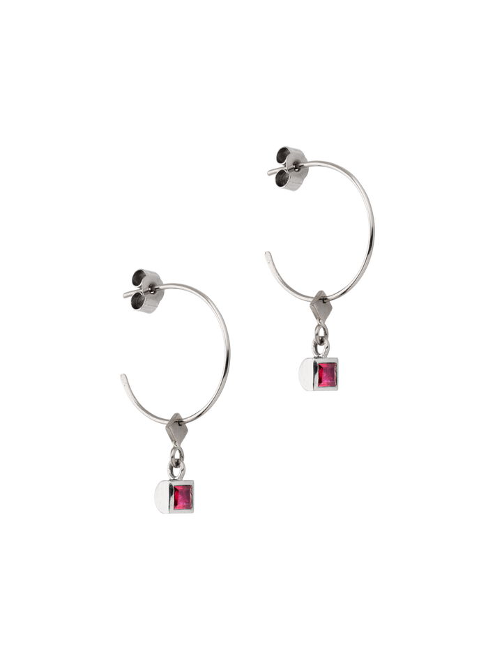 Burmese ruby earrings
