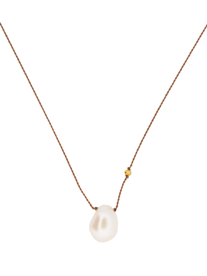Pearl and gold bead necklace