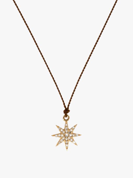 Small star pavé diamond necklace photo