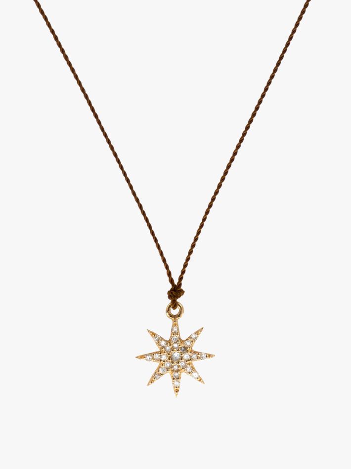 Small star pavé diamond necklace