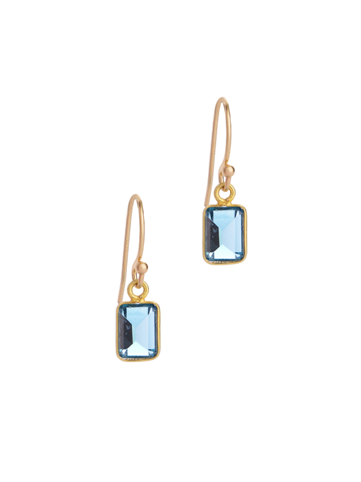 London blue topaz 18kt earrings photo