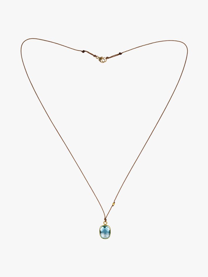 Blue topaz pendant necklace
