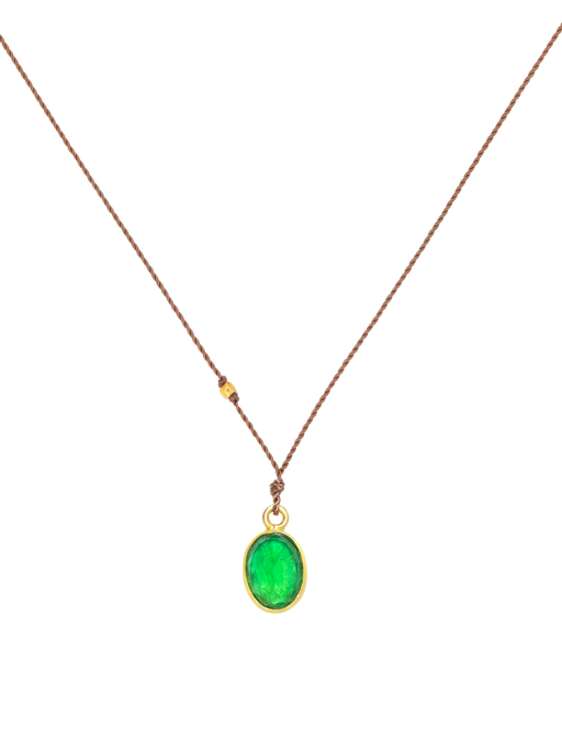 Small emerald pendant necklace photo