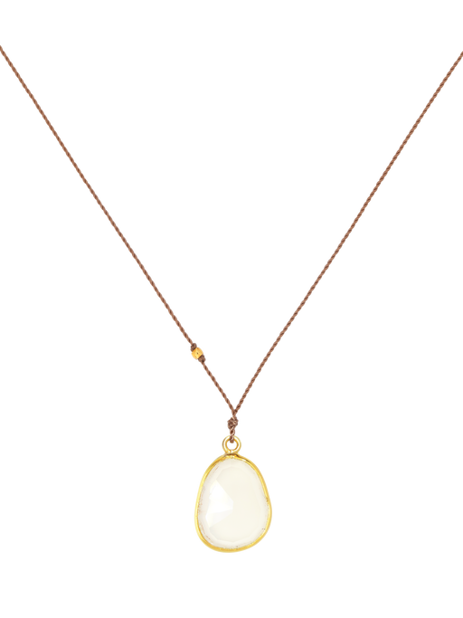 White chalcedony pendant necklace photo