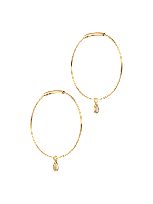 14kt diamond hoops photo