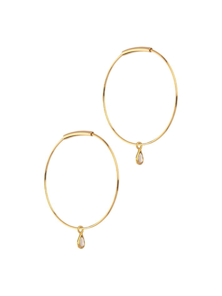 14kt diamond hoops