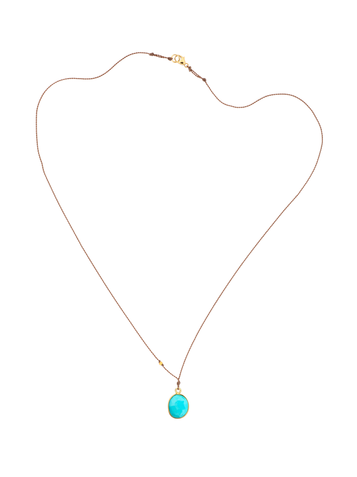 Turquoise faceted pendant necklace