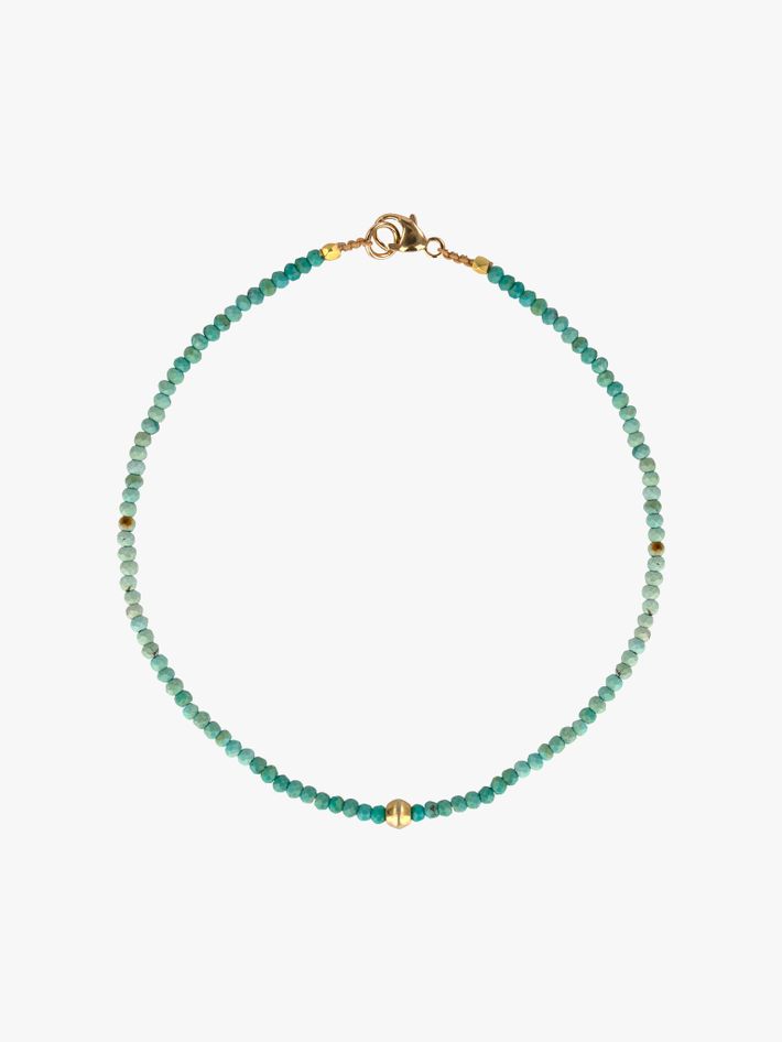 Ombre turquoise and gold beaded bracelet