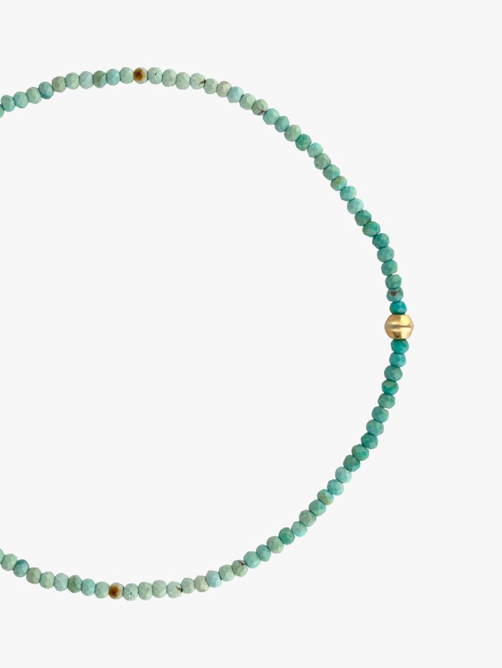 Ombre turquoise and gold beaded bracelet