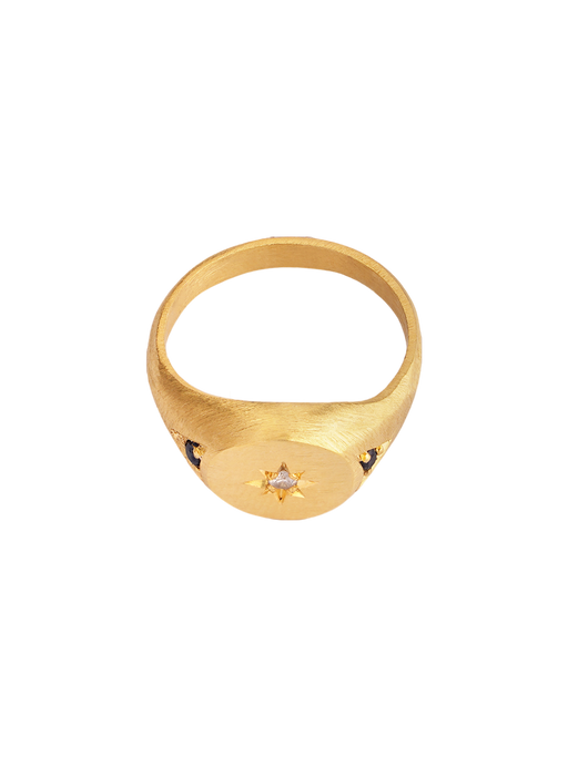 Diamond & sapphire signet photo