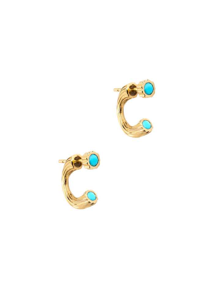 Turquoise earjacket earrings