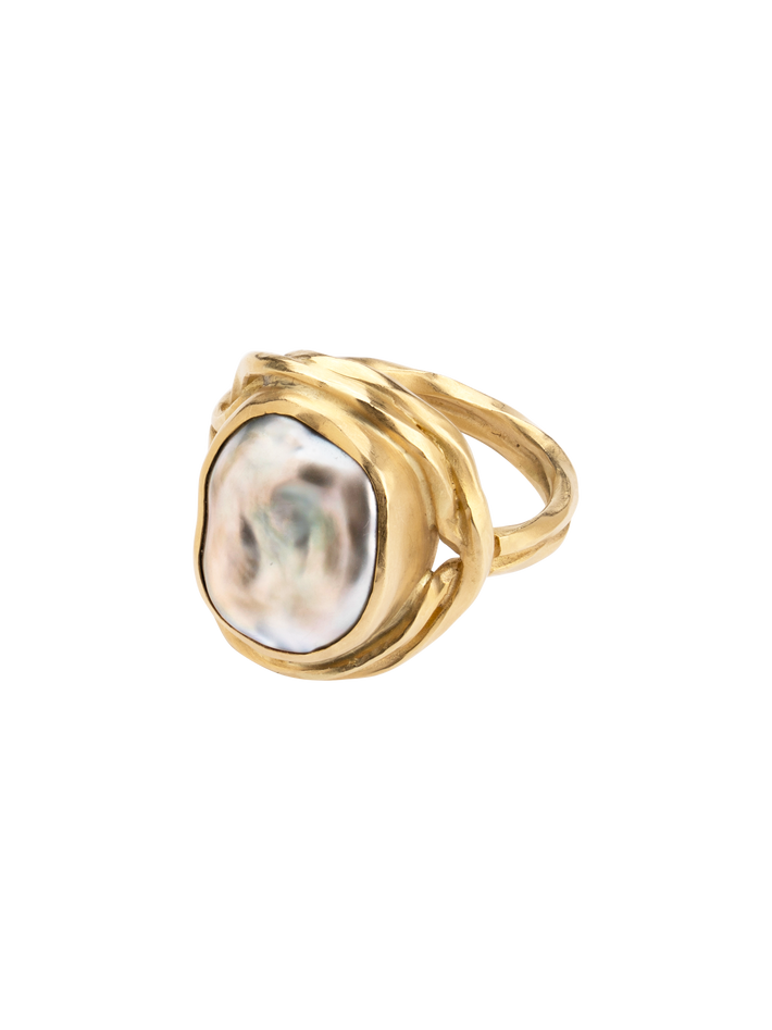 Flow signature pearl ring