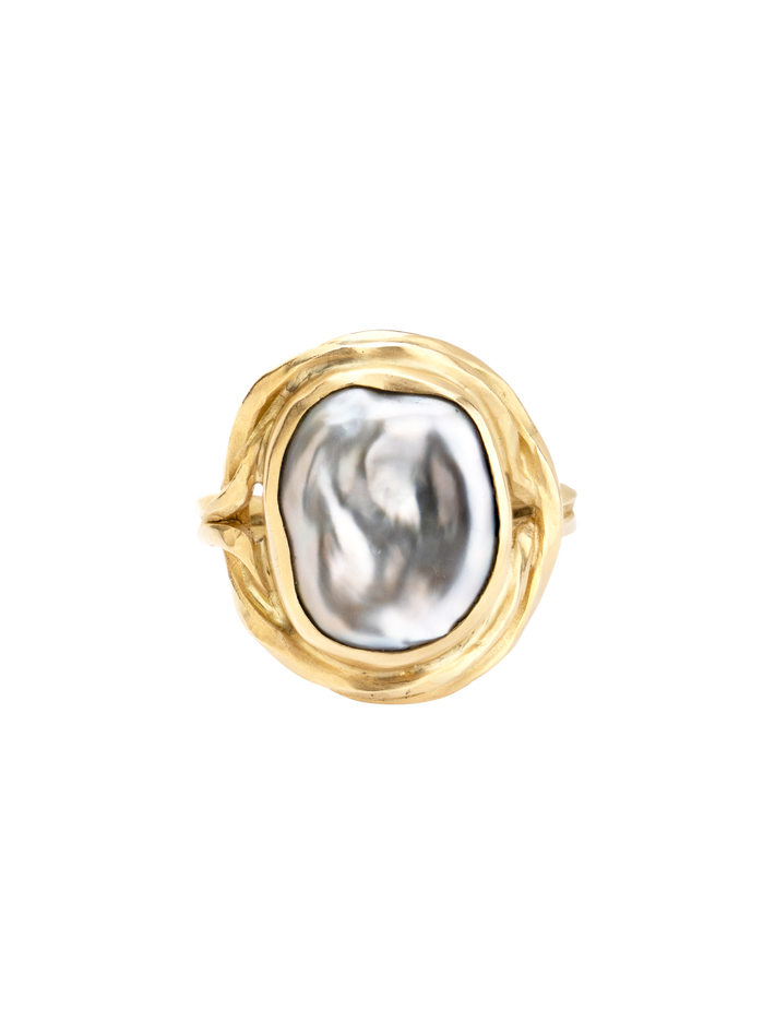 Flow signature pearl ring