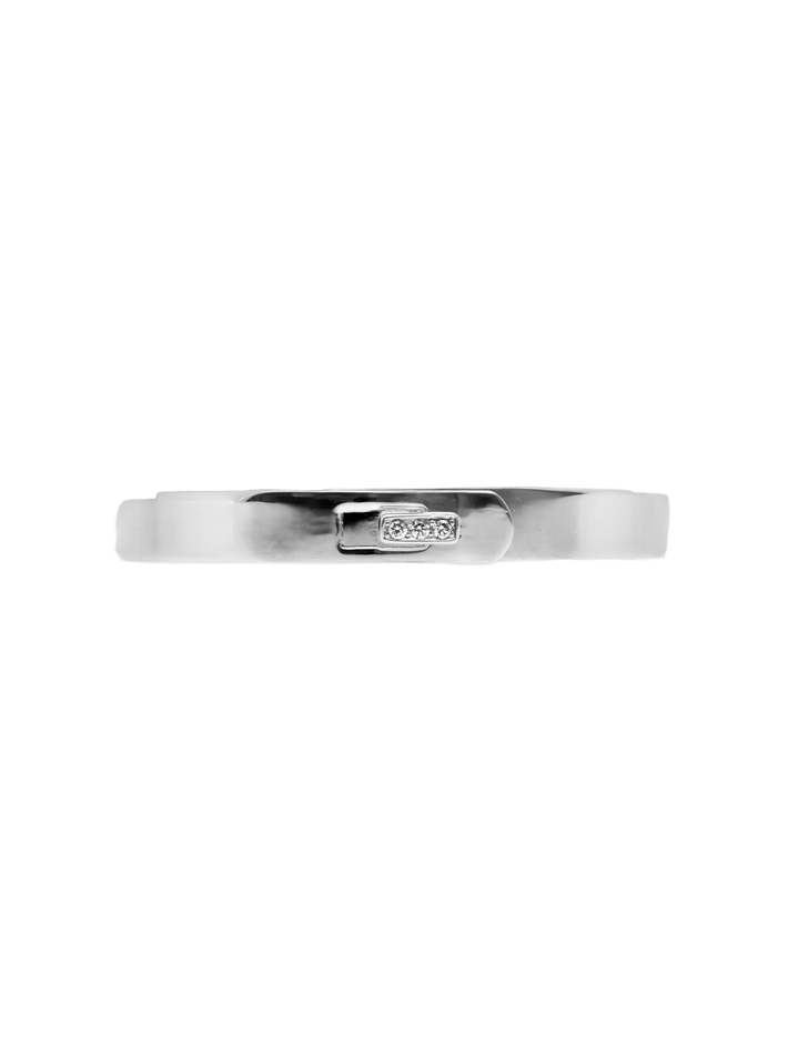 Click bracelet with square diamond lock