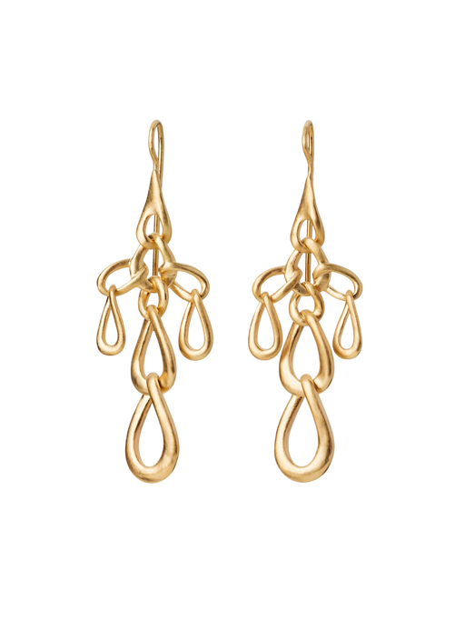 Flow Link Earrings in Gold photo