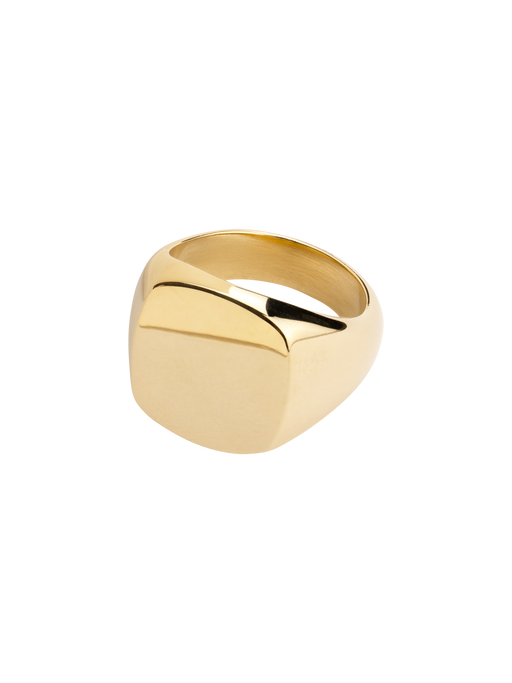 Square face signet ring photo