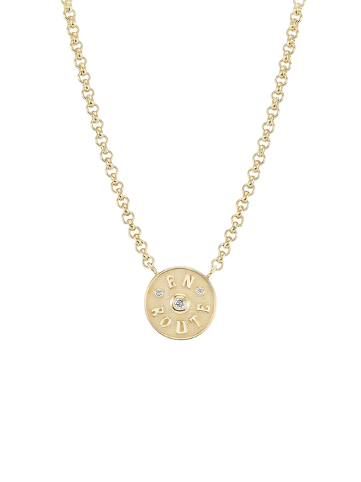 Petite En Route Necklace White Diamond photo