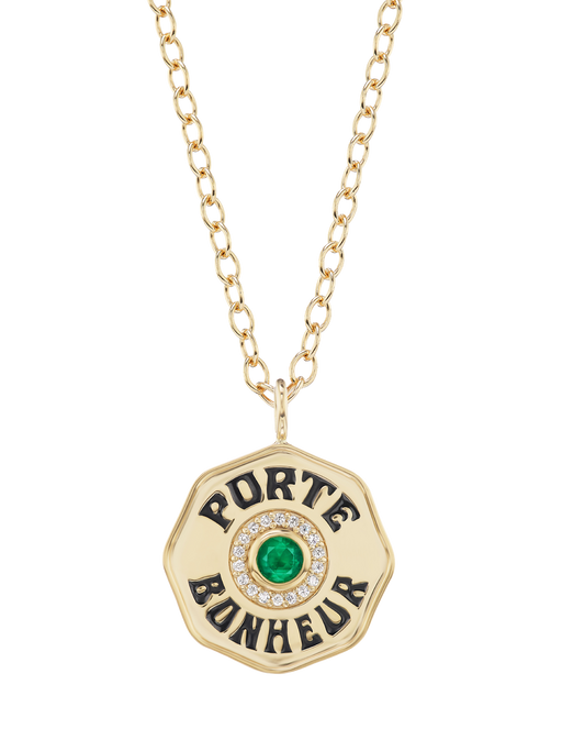 Porte Bonheur - emerald w/diamonds photo