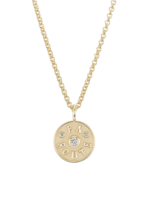 Mini En Route Necklace White Diamond photo