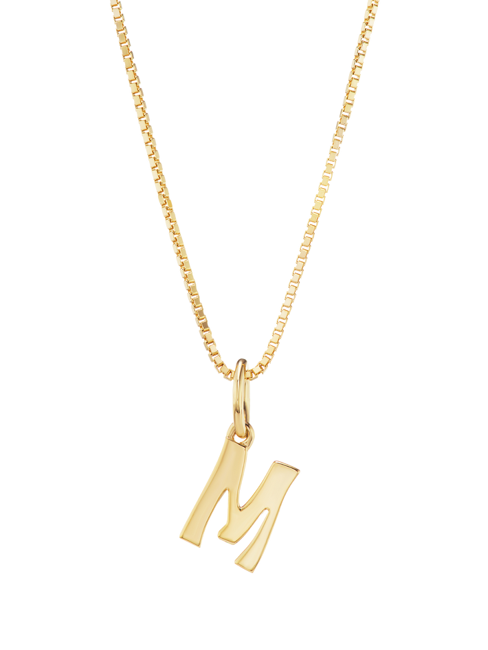 Letter charm necklace