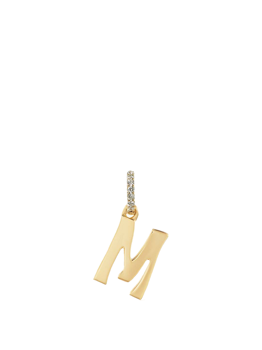 Large letter charm with diamonds photo