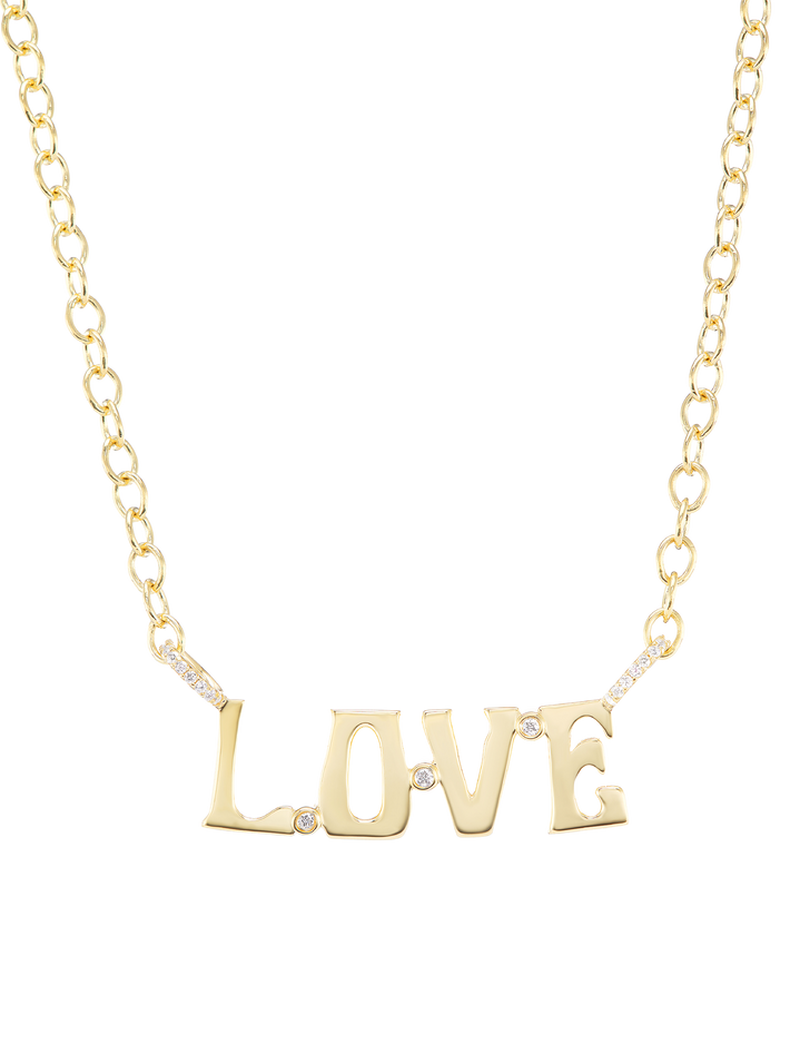 Nameplate necklace 'LOVE'