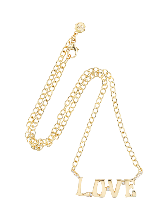 Nameplate necklace 'LOVE'