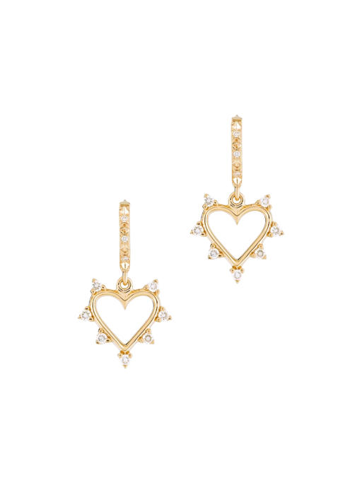 Mini open heart earrings photo