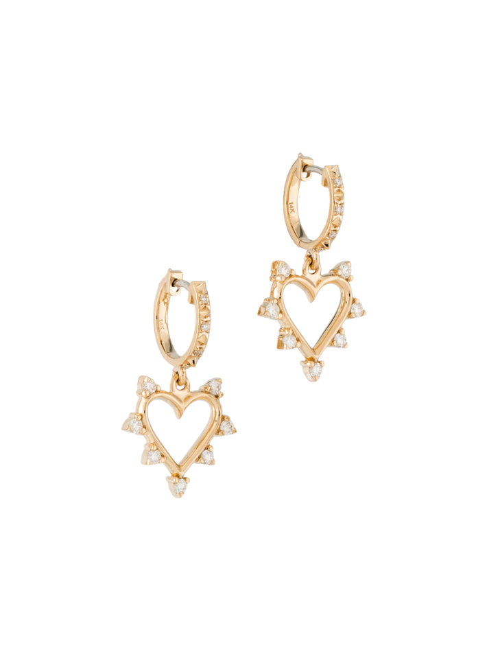 Mini open heart earrings
