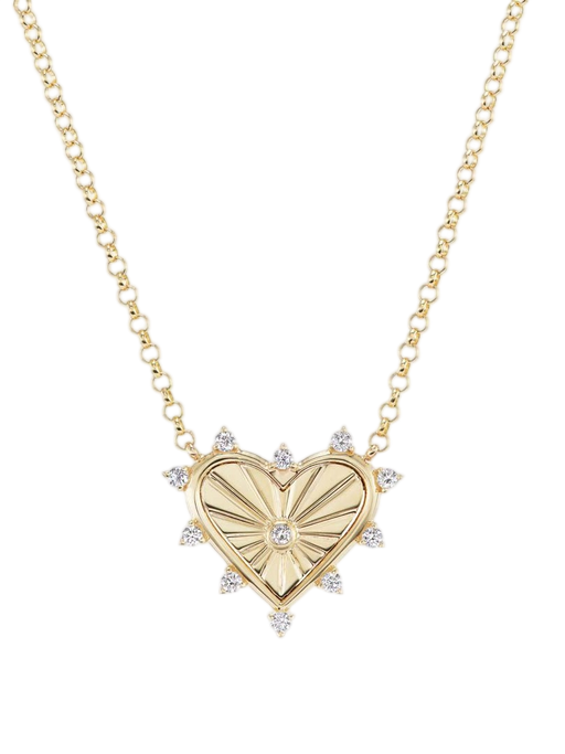 Small Spiked Heart Attached Necklace photo