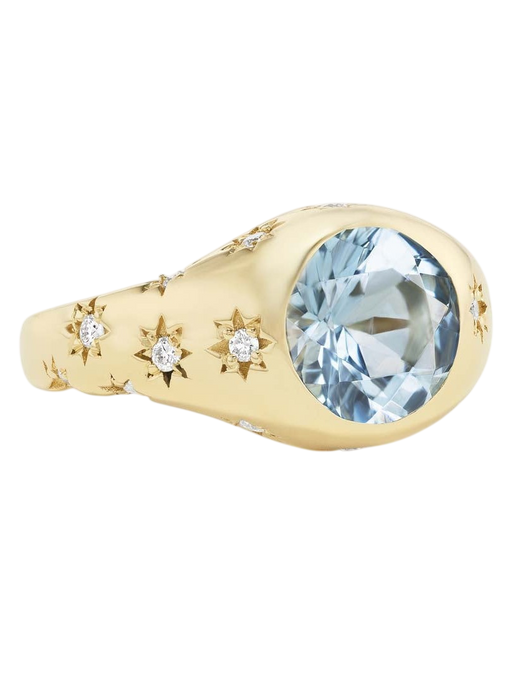 Disco Ring Santa Maria Aquamarine photo