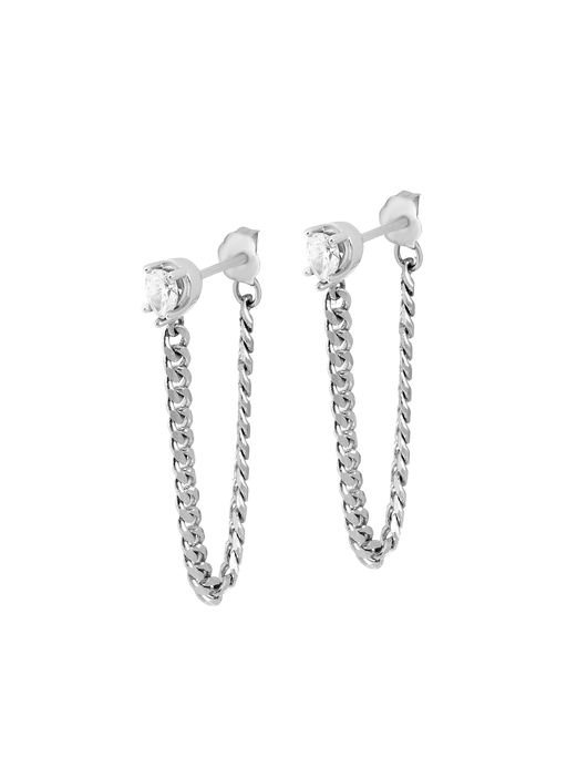 Chuva earrings - white gold photo