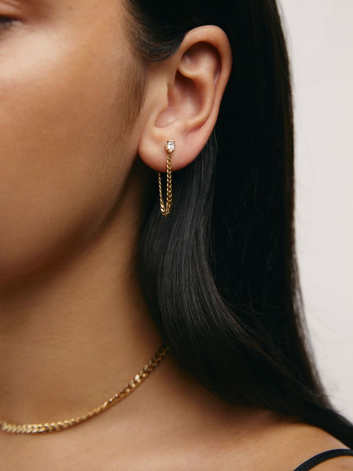 Chuva earrings - yellow gold