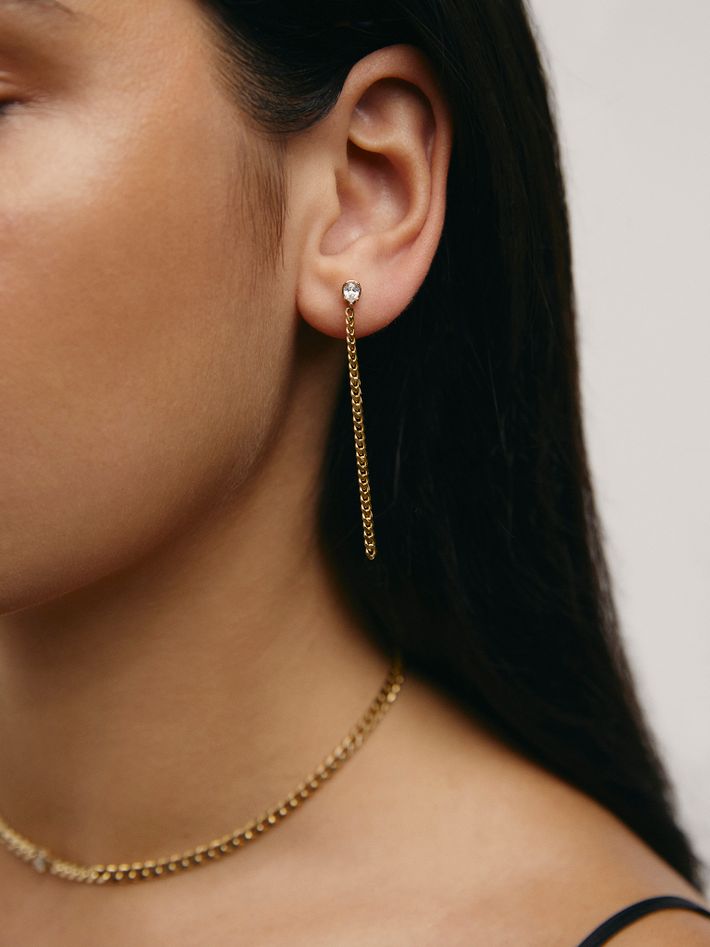 Chuva earrings - yellow gold