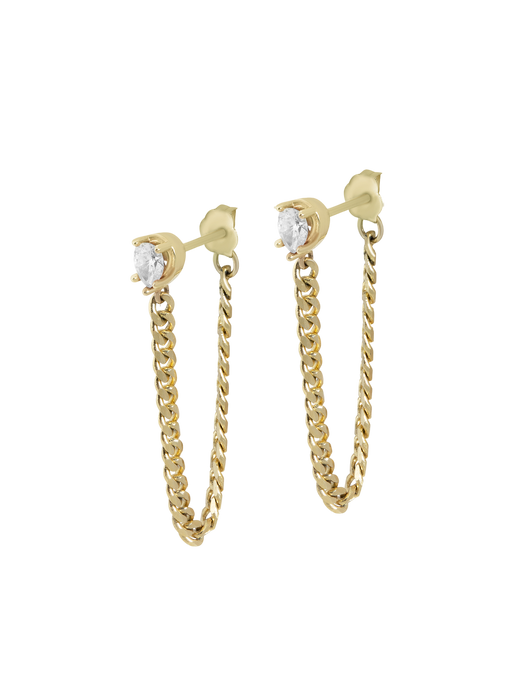 Chuva earrings - yellow gold photo