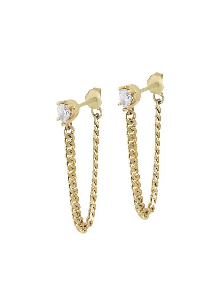 Chuva earrings - yellow gold